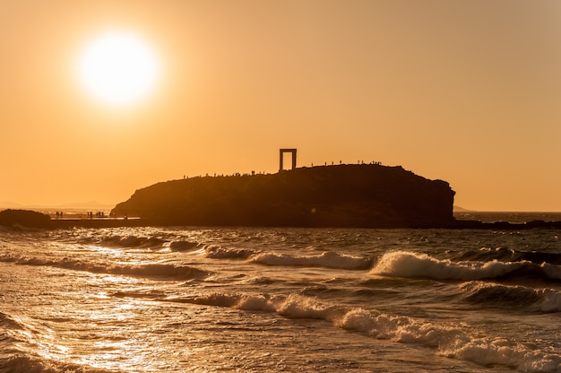 Portara von Naxos am Sonnenuntergang