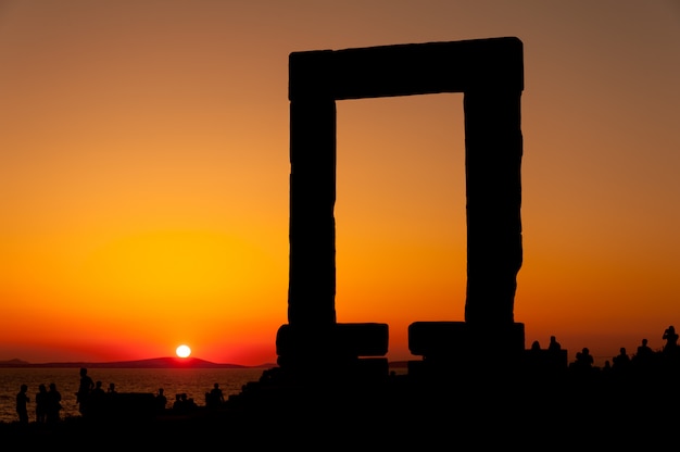 Portara von Naxos am Sonnenuntergang
