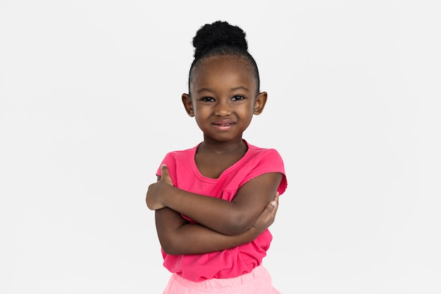 Foto portarit de uma jovem garota afro-americana