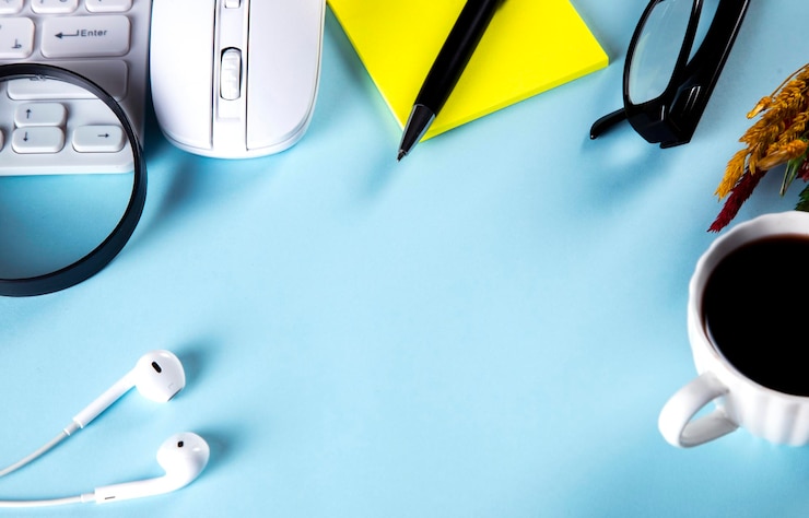 Foto portátil con concepto de negocio de accesorios
