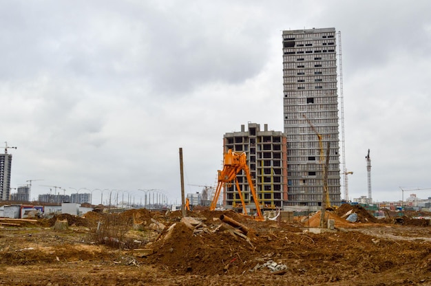 Pórtico potente industrial estacionario de construcción de carga de hierro de metal amarillo pesado