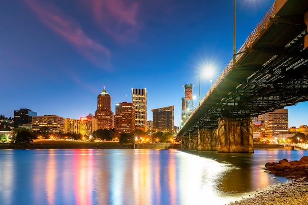 Portland City Downtown Skyline Stadtbild von Oregon in den USA