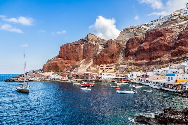 Porto amoudi de oia, ilha de santorini, grécia