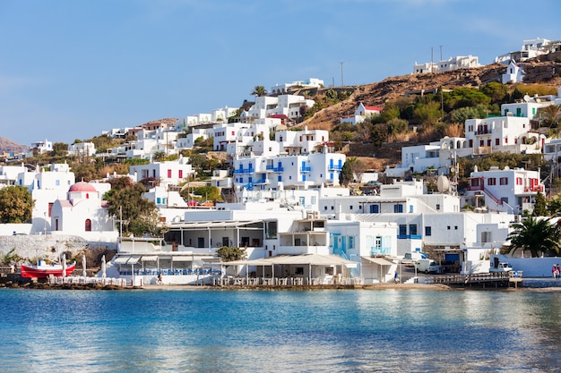 Porto da cidade de Mykonos