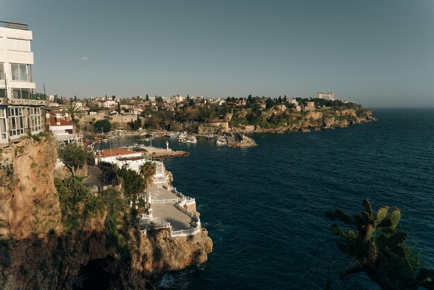 Foto porto na cidade velha de antalya ou kaleici na turquia