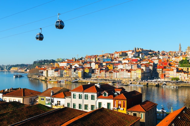 Porto Portugal Panoramablick auf die Altstadt und den Fluss Douro