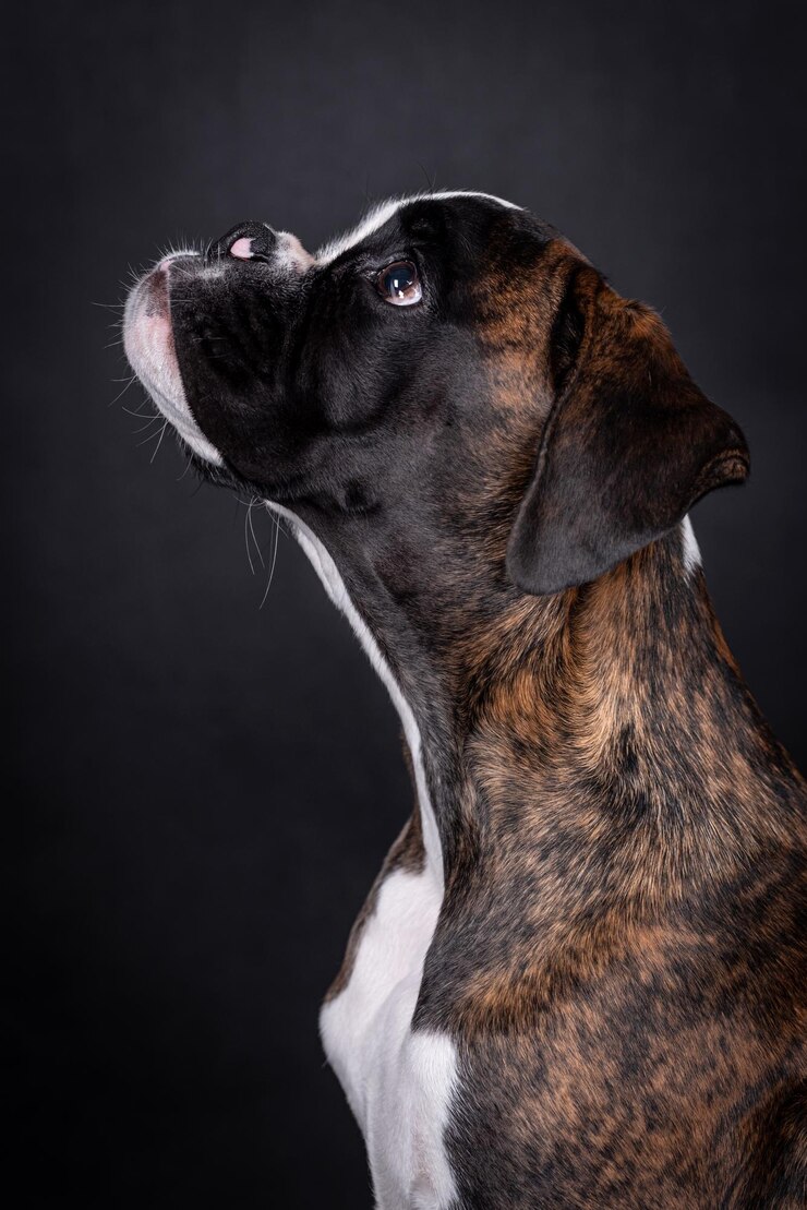 Foto porträt des boxerhundes