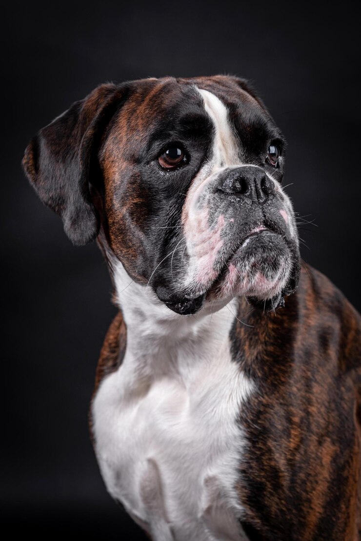 Foto porträt des boxerhundes