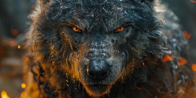 Porträt des Feurigen Wolfes