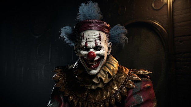 Foto porträt des halloween-clowns