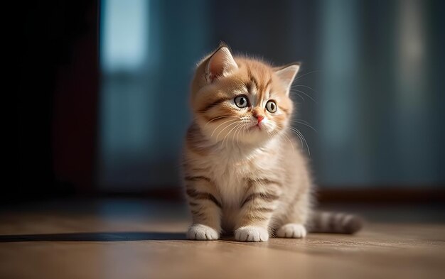 Porträt einer adorbale Babykatze im Hintergrund