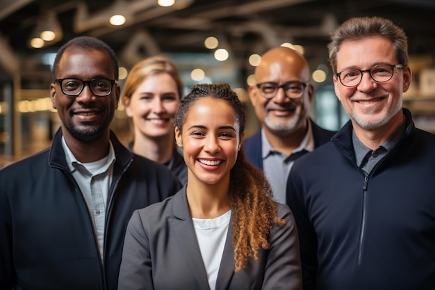 Foto porträt einer erfolgreichen unternehmensgruppe generative ki