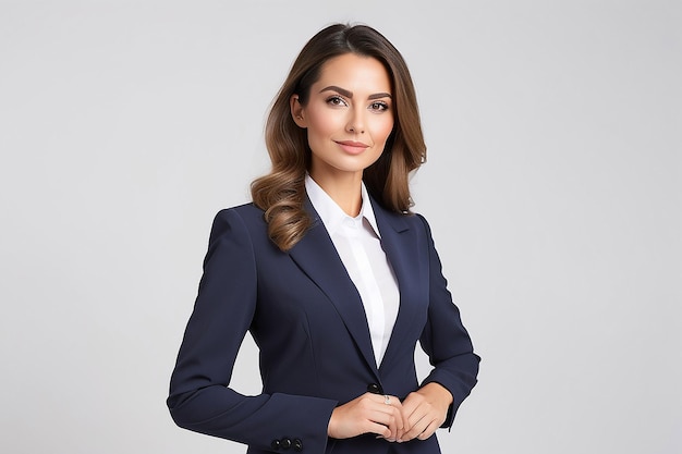 Porträt einer Geschäftsfrau auf weißem Hintergrund