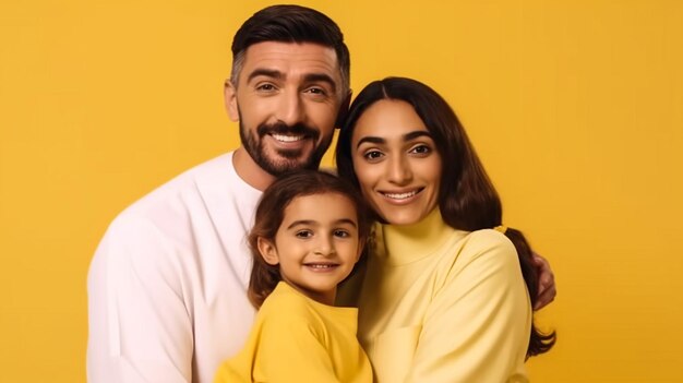 Porträt einer glücklichen Familie aus dem Nahen Osten