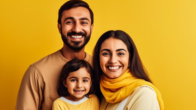 Porträt einer glücklichen Familie aus dem Nahen Osten