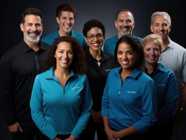 Porträt einer Gruppe lächelnder Geschäftsleute