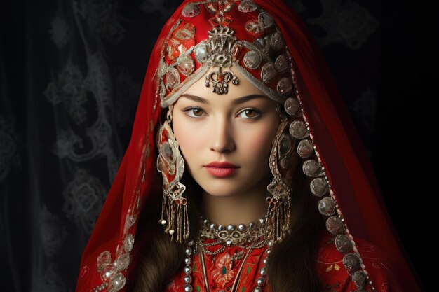 Porträt einer kasachischen Braut