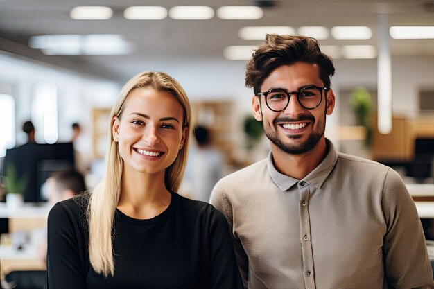 Foto porträt einer lächelnden person im alltag