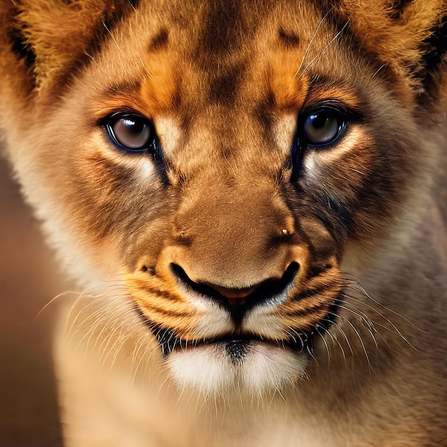 Porträt einer Löwin im Zoo