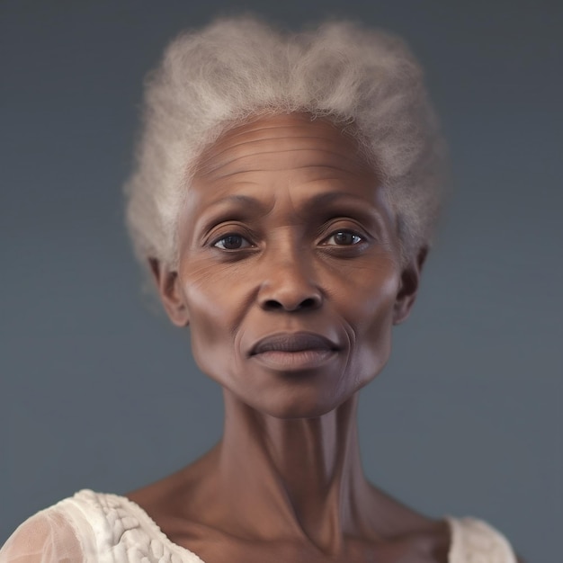 Porträt einer schönen älteren Frau. Bild erstellt von AI