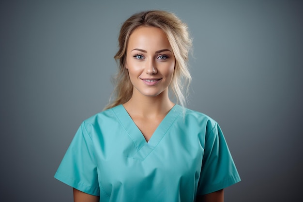 Porträt einer schönen blonden Krankenschwester