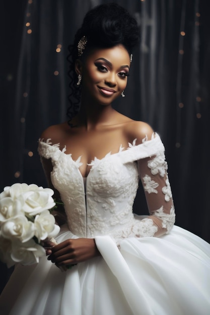 Porträt einer schönen schwarzen Braut