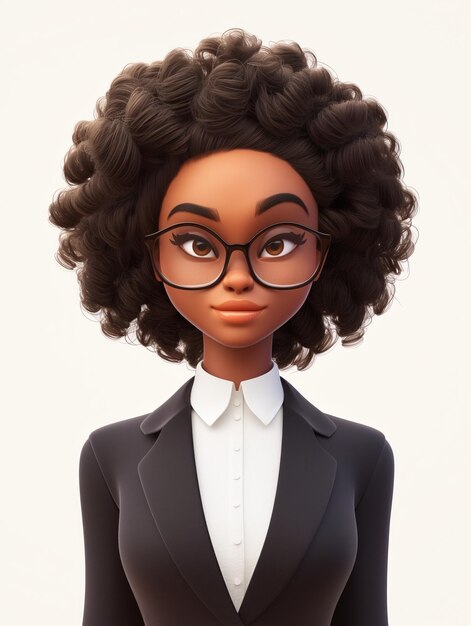 Porträt einer wunderschönen schwarzen und erfolgreichen Geschäftsfrau