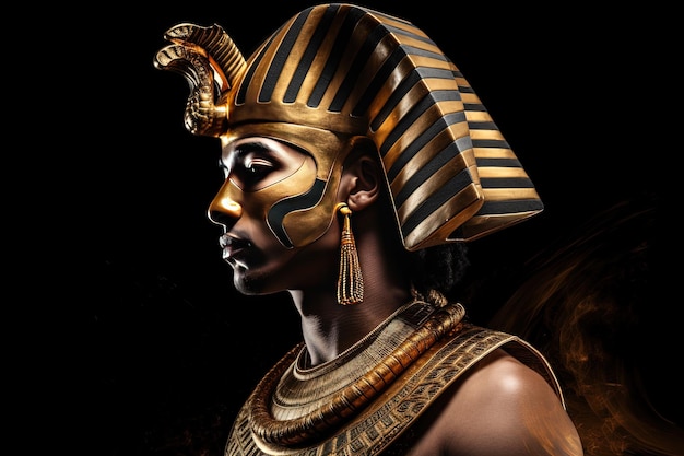 Porträt eines ägyptischen Pharaos mit einer goldenen Maske