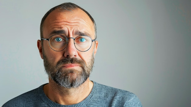 Porträt eines älteren Mannes mit intensiven grünen Augen