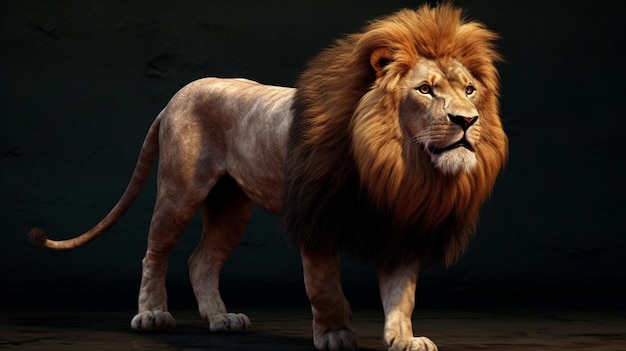 Porträt eines afrikanischen Löwen im warmen Licht
