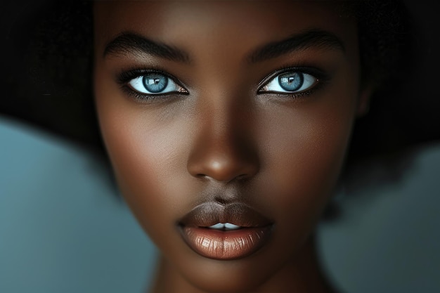 Porträt eines afroamerikanischen Mädchens mit wunderschönen Augen