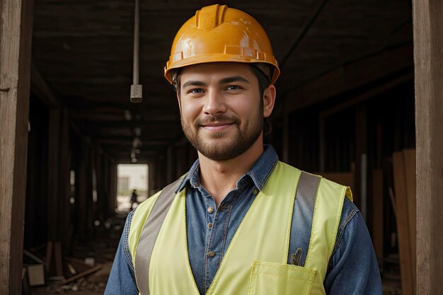 Porträt eines Bauarbeiteres