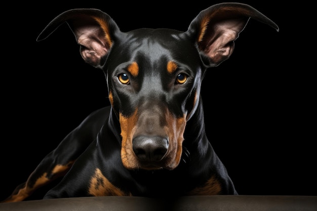 Porträt eines Dobermans mit Halsband