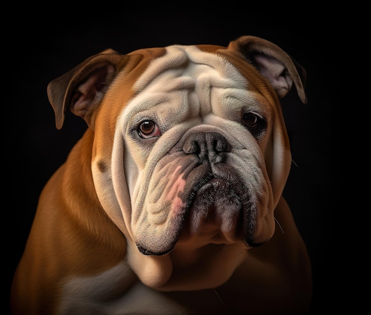 Foto porträt eines englischen bulldogs