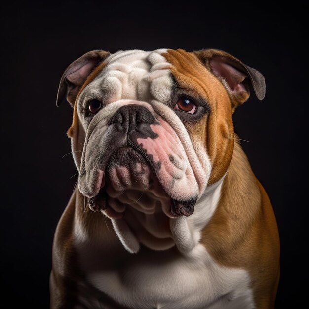 Foto porträt eines englischen bulldogs