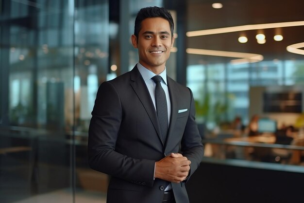 Porträt eines erfolgreichen asiatisch-indischen Profis