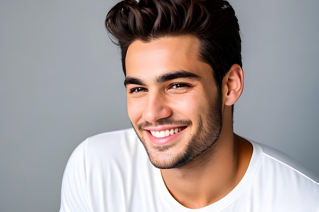 Porträt eines hübschen, lächelnden jungen Mannes
