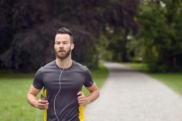 Porträt eines Joggers