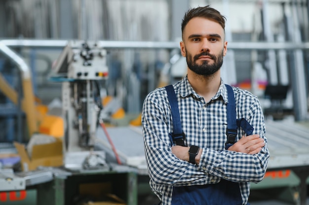 Porträt eines jungen professionellen Schwerindustrie-Ingenieurs