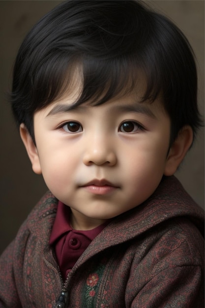 Porträt eines koreanisch-iranischen Kindes unter drei Jahren