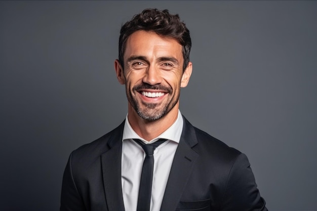Porträt eines lächelnden Geschäftsmanns Illustration AI Generative