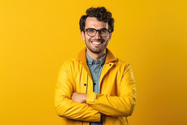 Porträt eines lächelnden Geschäftsmanns Illustration AI GenerativexD