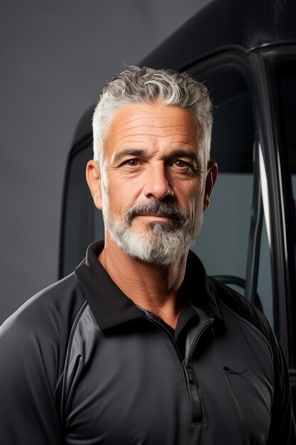 Porträt eines männlichen LKW-Fahrers