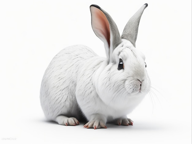 Porträt eines niedlichen Kaninchens im Garten Generative Ai