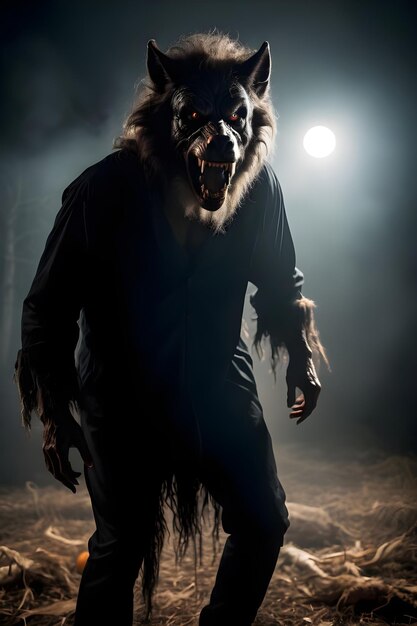 Foto porträt eines werwolf-halloween-konzepts