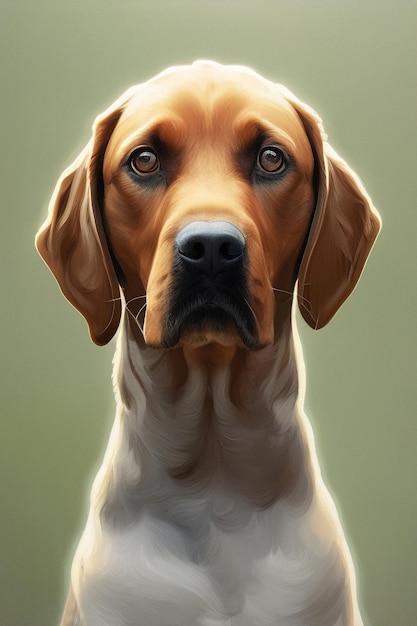 Porträt von Kekshund Labrador Retriever Illustration generative ai