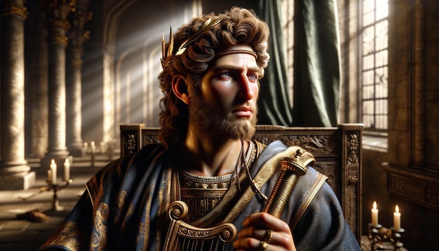 Porträt von König David, einer biblischen Figur