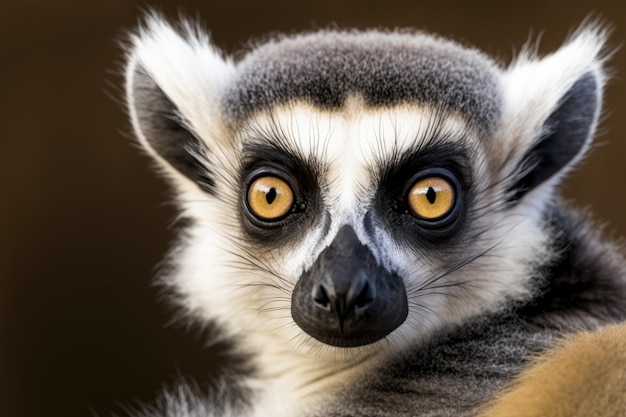 Porträt von Lemur Catta Katta hautnah