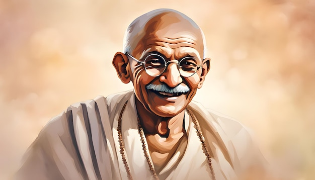 Porträt von Mahatma Gandhi