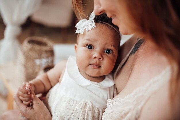 Foto porträt von mutter und baby